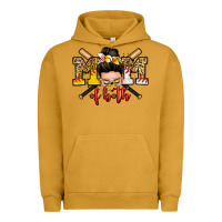 Pigment Peanut Butter mom of both baseball and softball messy bun Urban Hoodie - Zillion Design Studio