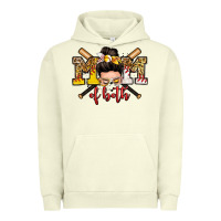Pigment Pistachio mom of both baseball and softball messy bun Urban Hoodie - Zillion Design Studio