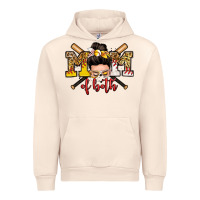 Sandshell mom of both baseball and softball messy bun Urban Hoodie - Zillion Design Studio