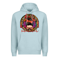 Blue Mist hot mom summer messy bun Premium Hoodie - Zillion Design Studio