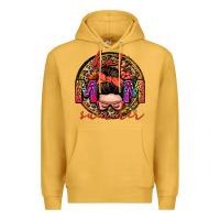 Mustard hot mom summer messy bun Premium Hoodie - Zillion Design Studio