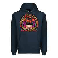 Navy hot mom summer messy bun Premium Hoodie - Zillion Design Studio