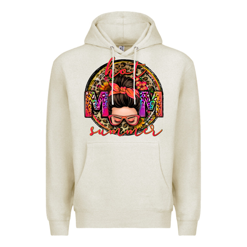 Hot Mom Summer Messy Bun Premium Hoodie by Zillion Design Studio | Teevron