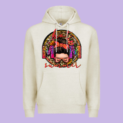 Hot Mom Summer Messy Bun Premium Hoodie Designed By Zillion Design Studio