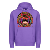 Purple hot mom summer messy bun Premium Hoodie - Zillion Design Studio