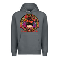 Rock hot mom summer messy bun Premium Hoodie - Zillion Design Studio