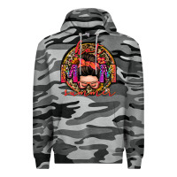 Slate Camo hot mom summer messy bun Premium Hoodie - Zillion Design Studio