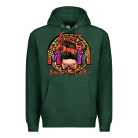 Sports Green hot mom summer messy bun Premium Hoodie - Zillion Design Studio