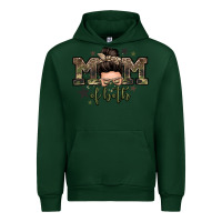 Forest Green mom of both boys messy bun Urban Hoodie - Zillion Design Studio