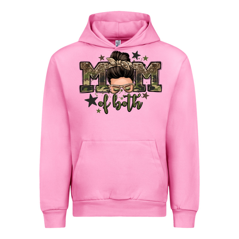 Mom Of Both Boys Messy Bun Urban Hoodie by Zillion Design Studio | Teevron