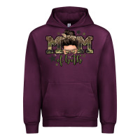 Mauve Wine mom of both boys messy bun Urban Hoodie - Zillion Design Studio