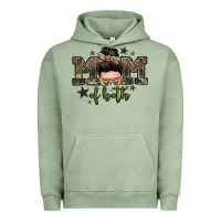 Pigment Oil Green mom of both boys messy bun Urban Hoodie - Zillion Design Studio