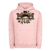 Pigment Salmon mom of both boys messy bun Urban Hoodie - Zillion Design Studio