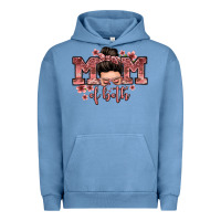 Pigment Pebble Blue mom of both messy bun Urban Hoodie - Zillion Design Studio