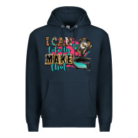 Navy i can totally make that Premium Hoodie - Zillion Design Studio