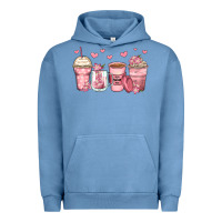 Pigment Pebble Blue mother's day floral coffee cups Urban Hoodie - Zillion Design Studio