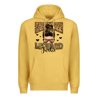 Antique Gold leopard junkie messy bun Premium Hoodie - Zillion Design Studio