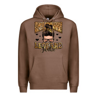 Chestnut leopard junkie messy bun Premium Hoodie - Zillion Design Studio