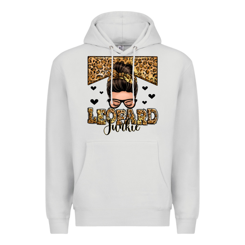 Leopard Junkie Messy Bun Premium Hoodie by Zillion Design Studio | Teevron