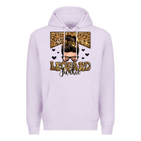 Lilac leopard junkie messy bun Premium Hoodie - Zillion Design Studio