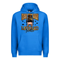 True Royal leopard junkie messy bun Premium Hoodie - Zillion Design Studio