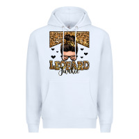 White leopard junkie messy bun Premium Hoodie - Zillion Design Studio