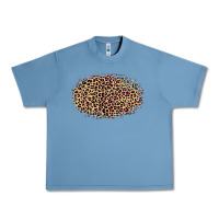 Pebble Blue Leopard Pattern Urban Heavy Tee - RanaPortraitStore