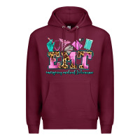 Burgundy emt emergency medical technician Premium Hoodie - AdoDesignShop