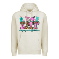 Oatmeal Heather emt emergency medical technician Premium Hoodie - AdoDesignShop