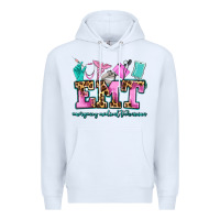 White emt emergency medical technician Premium Hoodie - AdoDesignShop