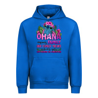 Cobalt ohana means family Urban Hoodie - Zillion Design Studio