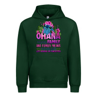 Forest Green ohana means family Urban Hoodie - Zillion Design Studio