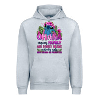 Heather Grey ohana means family Urban Hoodie - Zillion Design Studio