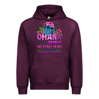 Mauve Wine ohana means family Urban Hoodie - Zillion Design Studio