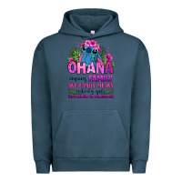 Pigment Midnight Navy ohana means family Urban Hoodie - Zillion Design Studio