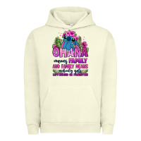 Pigment Pistachio ohana means family Urban Hoodie - Zillion Design Studio