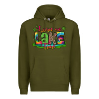 Army Green living on lake time Premium Hoodie - Zillion Design Studio