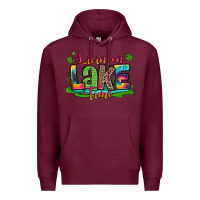 Burgundy living on lake time Premium Hoodie - Zillion Design Studio