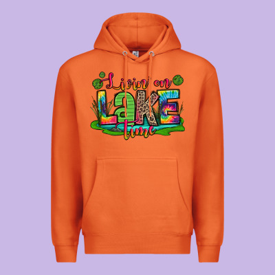 Living On Lake Time Premium Hoodie Designed By Zillion Design Studio