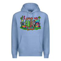 Colony Blue living on lake time Premium Hoodie - Zillion Design Studio