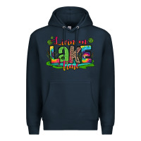 Navy living on lake time Premium Hoodie - Zillion Design Studio