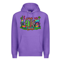 Purple living on lake time Premium Hoodie - Zillion Design Studio