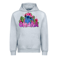 Heather Grey ohana stitch Urban Hoodie - Zillion Design Studio