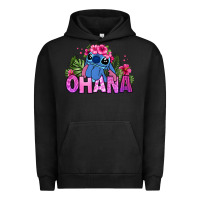 Pigment Black ohana stitch Urban Hoodie - Zillion Design Studio