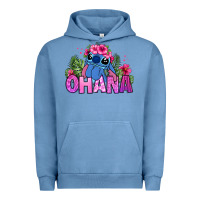 Pigment Pebble Blue ohana stitch Urban Hoodie - Zillion Design Studio