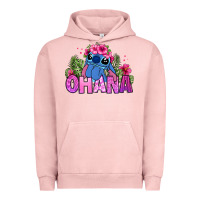 Pigment Salmon ohana stitch Urban Hoodie - Zillion Design Studio