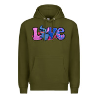 Army Green love stitch Premium Hoodie - Zillion Design Studio