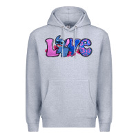 Heather Grey love stitch Premium Hoodie - Zillion Design Studio