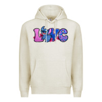 Oatmeal Heather love stitch Premium Hoodie - Zillion Design Studio