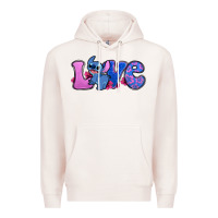 Pale Pink love stitch Premium Hoodie - Zillion Design Studio